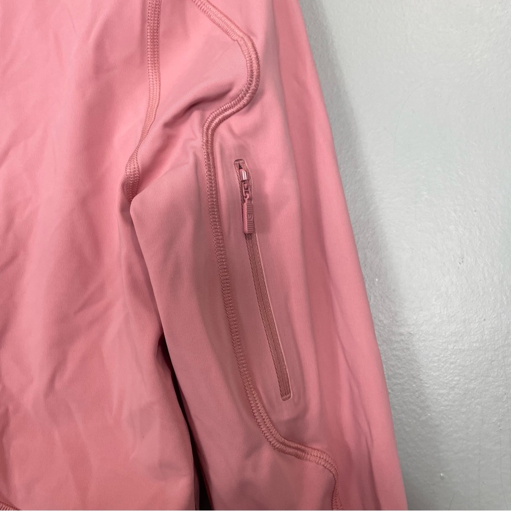 Lululemon Break A Trail Crop 1/2 1/4 Zip Hoodie Pink Pastel Women Sz 6 LW3DTKS - Picture 8 of 11